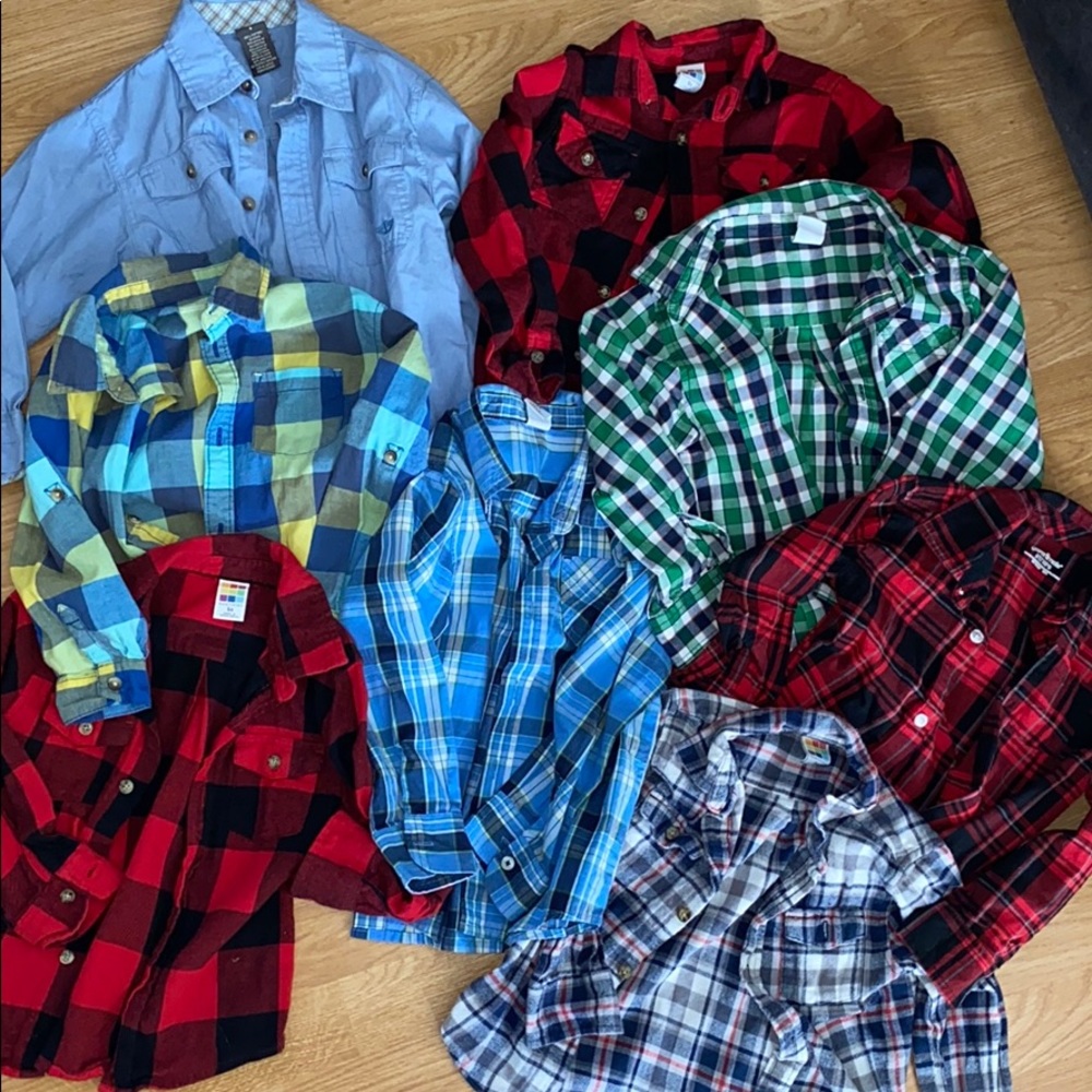 Boys size 5 button-up shirts